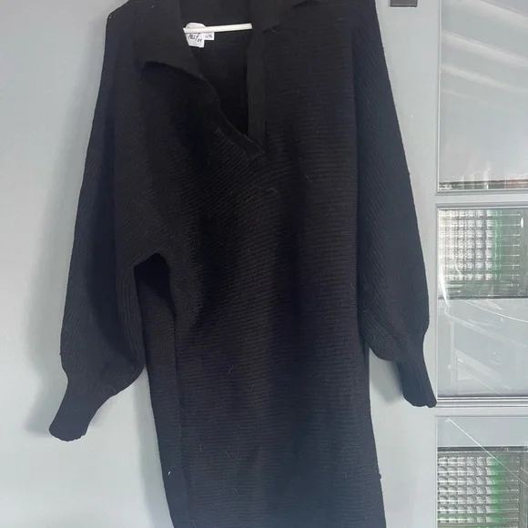 🖤🔮Black Sweater Dress Mini Princess Polly - Picture 3 of 5